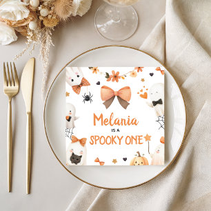 Spooky One First Boo Day Birthday Napkin