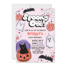 Spooky One! Ghost Birthday Invitation