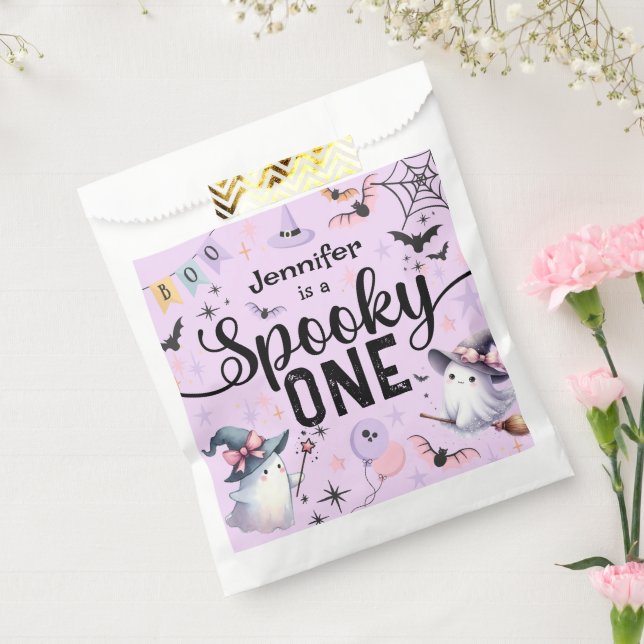 Spooky One Girl Cute Ghost Halloween 1st Birthday Favour Bags (Sealed)