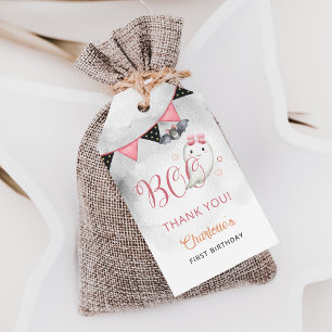 Spooky One Girl's First Birthday Favour Gift Tags