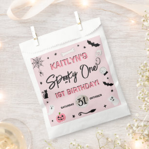 Spooky One! Girls Halloween 1st Birthday Party Favour Bags