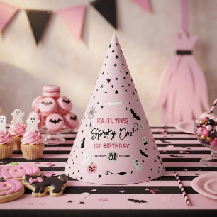 Spooky One! Girls Halloween 1st Birthday Party Hat