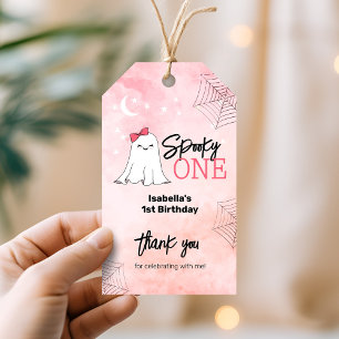 Spooky One Girly 1st Birthday Favour Thank You Gift Tags