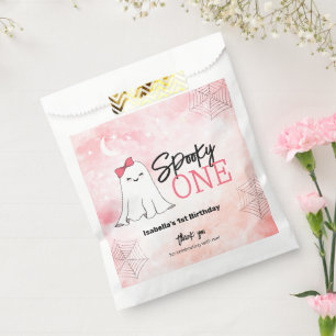 Spooky One Girly Ghost 1st Birthday Favour Bags