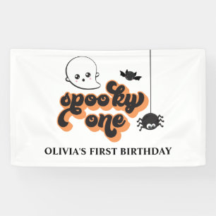 Spooky One Halloween 1st Birthday Banner