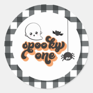 Spooky One Halloween 1st Birthday Classic Round Sticker