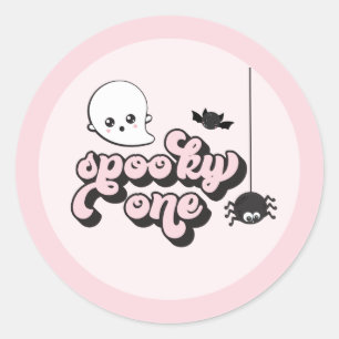 Spooky One Halloween 1st Birthday Classic Round Sticker