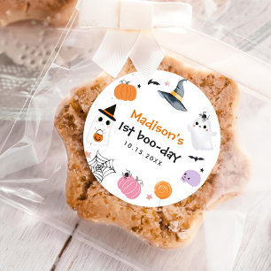Spooky One Halloween 1st Birthday Classic Round Sticker