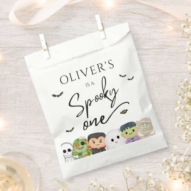 Spooky one Halloween 1st Birthday Favour Bags (Clipped)