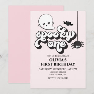 Spooky One Halloween 1st Birthday  Invitation