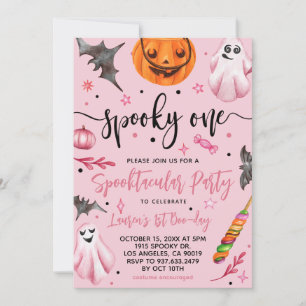 Spooky One Halloween 1st Birthday Invitation