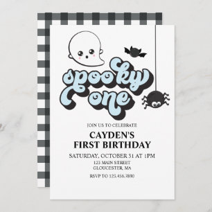 Spooky One Halloween 1st Birthday Invitation