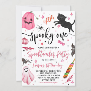 Spooky One Halloween 1st Birthday Invitation