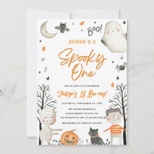 Spooky One Halloween 1st Birthday Invitation