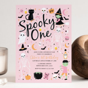Spooky One Halloween 1st Birthday Invitation