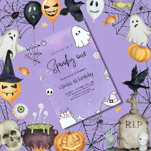 Spooky One Halloween 1st Birthday Invitation