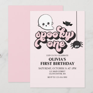 Spooky One Halloween 1st Birthday  Invitation