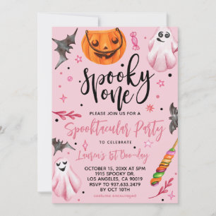 Spooky One Halloween 1st Birthday Invitation