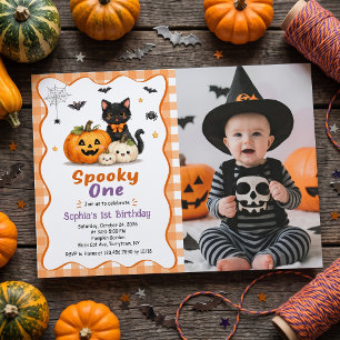 Spooky One Halloween 1st Birthday Invitation Photo