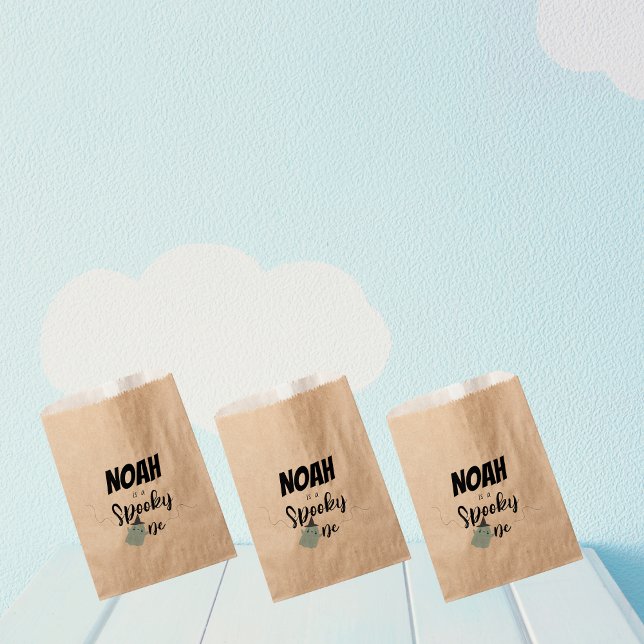 Spooky One | Halloween 1st Birthday | Minimal Blue Favour Bags (Creator Uploaded)