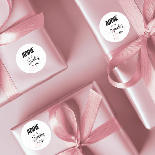 Spooky One   Halloween 1st Birthday   Minimal Pink Classic Round Sticker