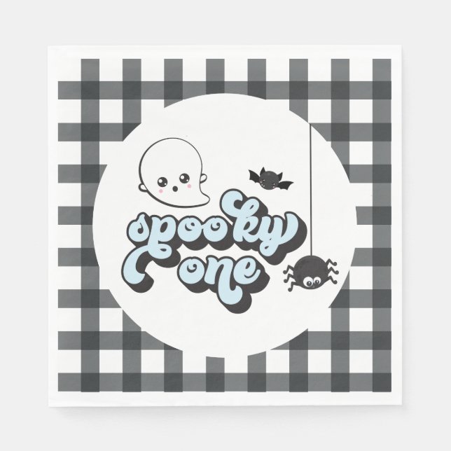 Spooky One Halloween 1st Birthday Napkin (Front)