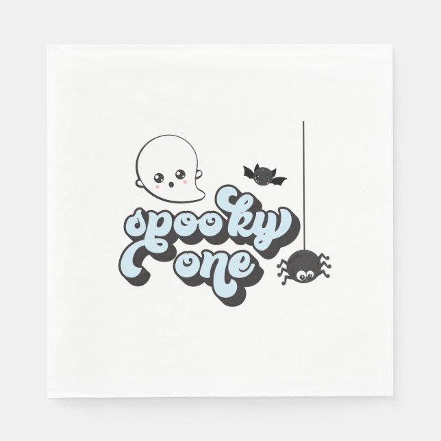 Spooky One Halloween 1st Birthday Napkin (Front)