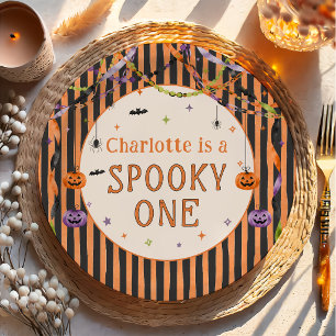 Spooky One Halloween 1st Birthday Paper Plates