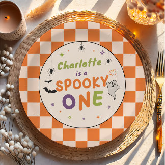 Spooky One Halloween 1st Birthday Paper Plates