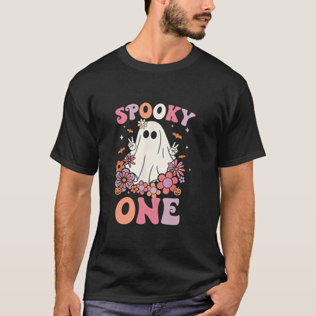 Spooky One Halloween 1st Birthday Party Decoration T-Shirt (Front)