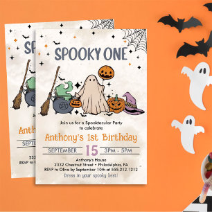 Spooky One Halloween 1st Birthday Party Invitation