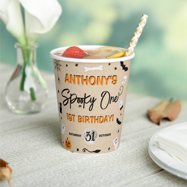 Spooky One! Halloween 1st Birthday Party Paper Cups (Insitu)
