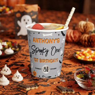 Spooky One! Halloween 1st Birthday Party Paper Cups