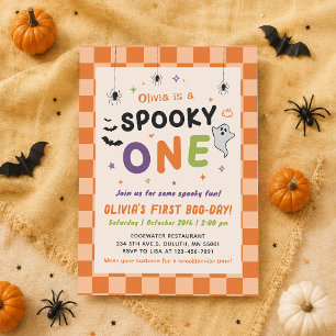 Spooky One Halloween 1st Boo-Day Birthday Invitation