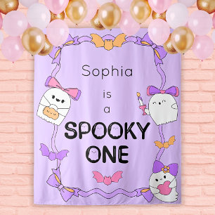 Spooky One Halloween Birthday Backdrop Tapestry