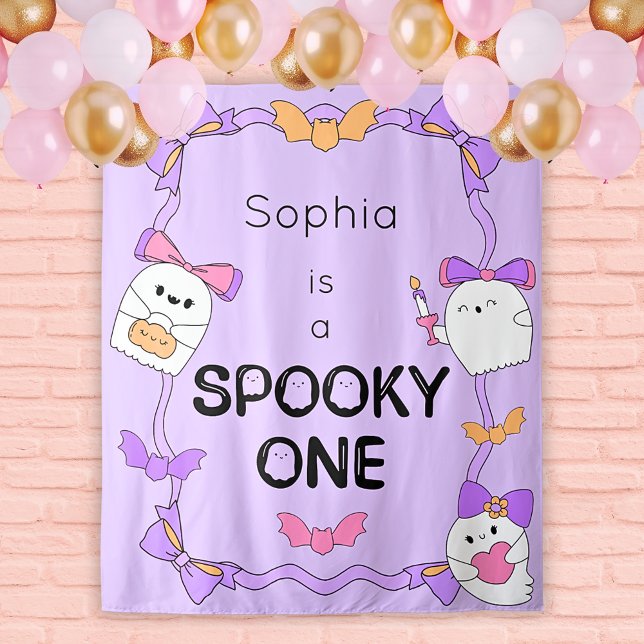 Spooky One Halloween Birthday Backdrop Tapestry (Creator Uploaded)