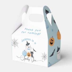 Spooky One Halloween birthday blue boy pumpkins Favour Box