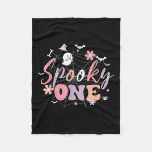 Spooky One Halloween Birthday For Baby Girl Or Boy Fleece Blanket