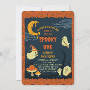 Spooky One Halloween Birthday Invitation