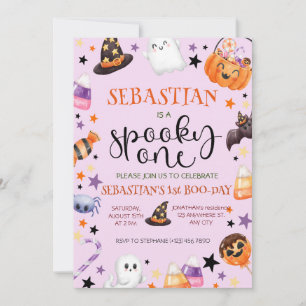 Spooky One Halloween Birthday  Invitation