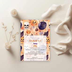 Spooky One Halloween Birthday Invitation