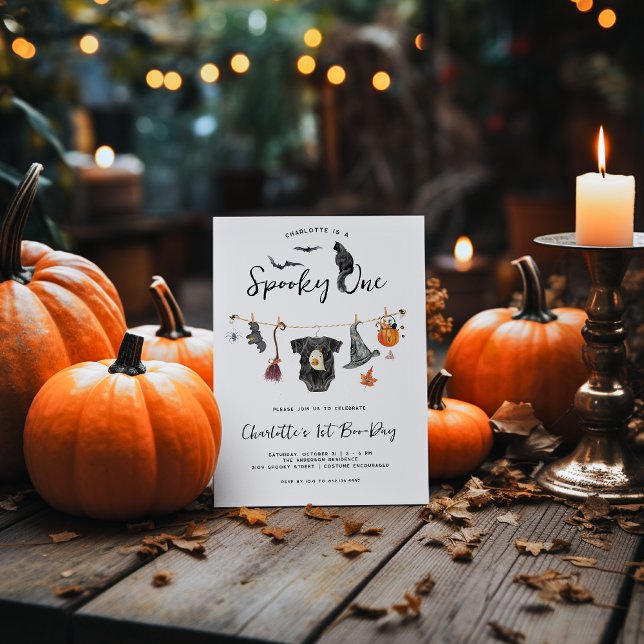 Spooky One Halloween Birthday Invitation (Creator Uploaded)