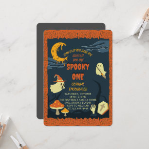 "Spooky One Halloween Birthday Invitation