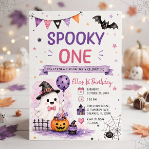 Spooky One Halloween Birthday Party Invitation