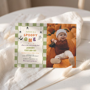Spooky One Halloween Colourful Birthday Invitation