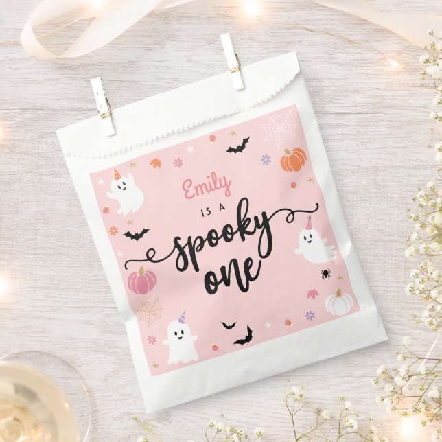 Spooky One Halloween Cute Ghost 1st Birthday Favour Bags (Clipped)