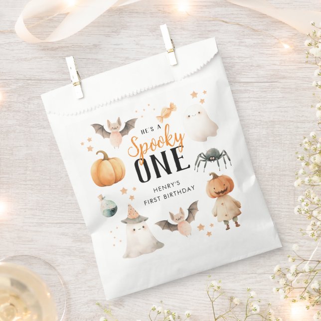 Spooky One Halloween Favour Bags (Clipped)