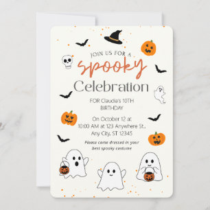 Spooky One Halloween First Birthday Cute Invitation