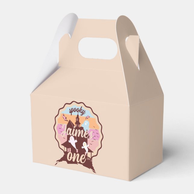 Spooky One Halloween First Birthday Ghost Party  Favour Box (Front Side)