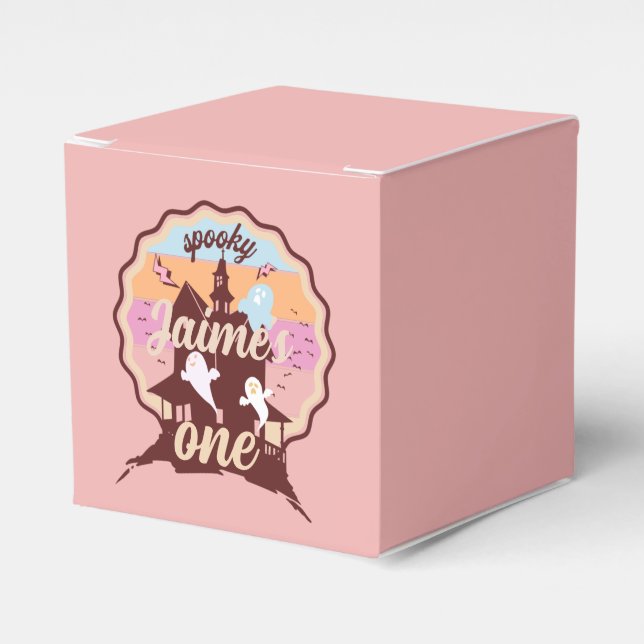 Spooky One Halloween First Birthday Ghost Party  Favour Box (Front Side)